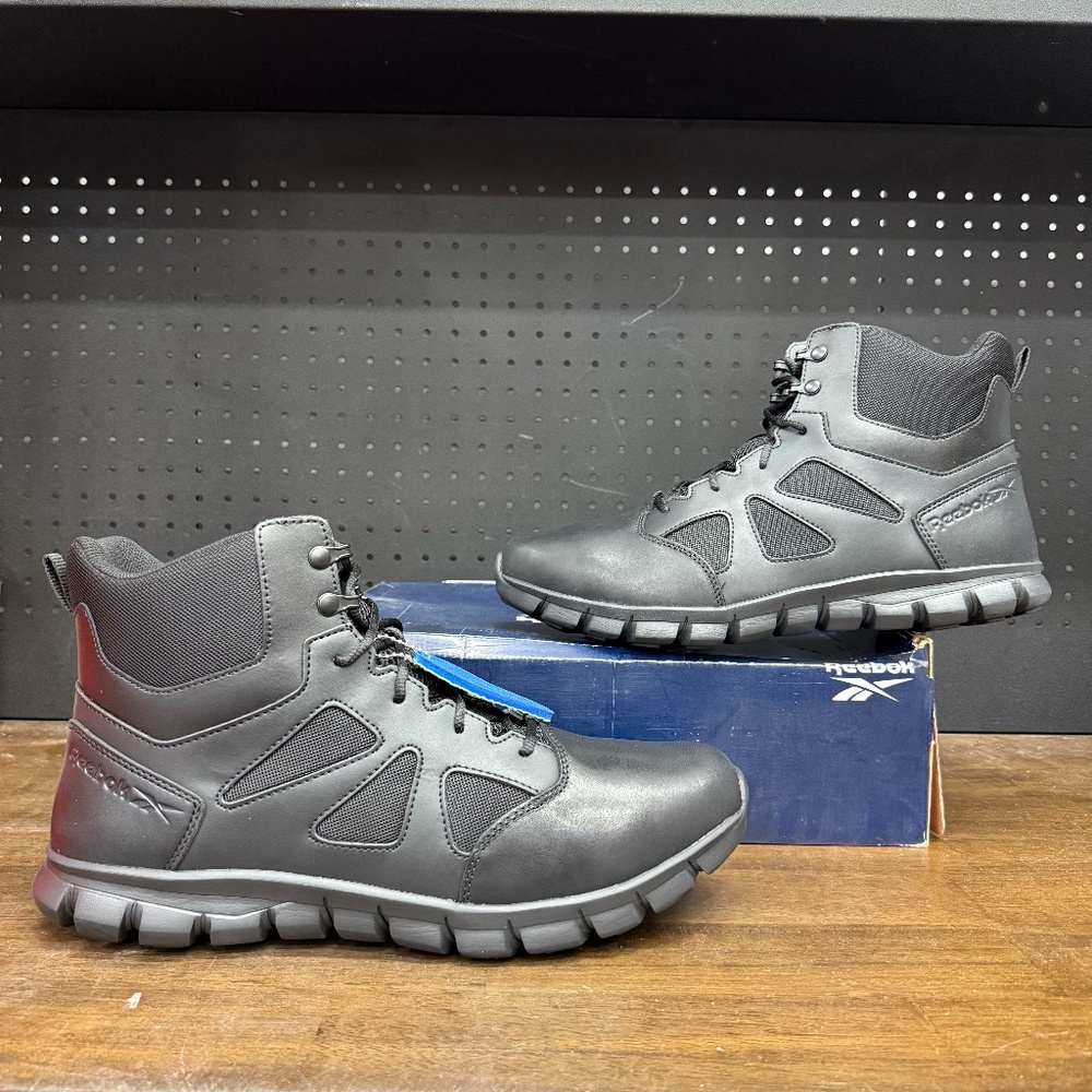 <New W/ Box! Men's Reebok Sublite Cushion Tactical 6'' Side Zipper Boots Size 16